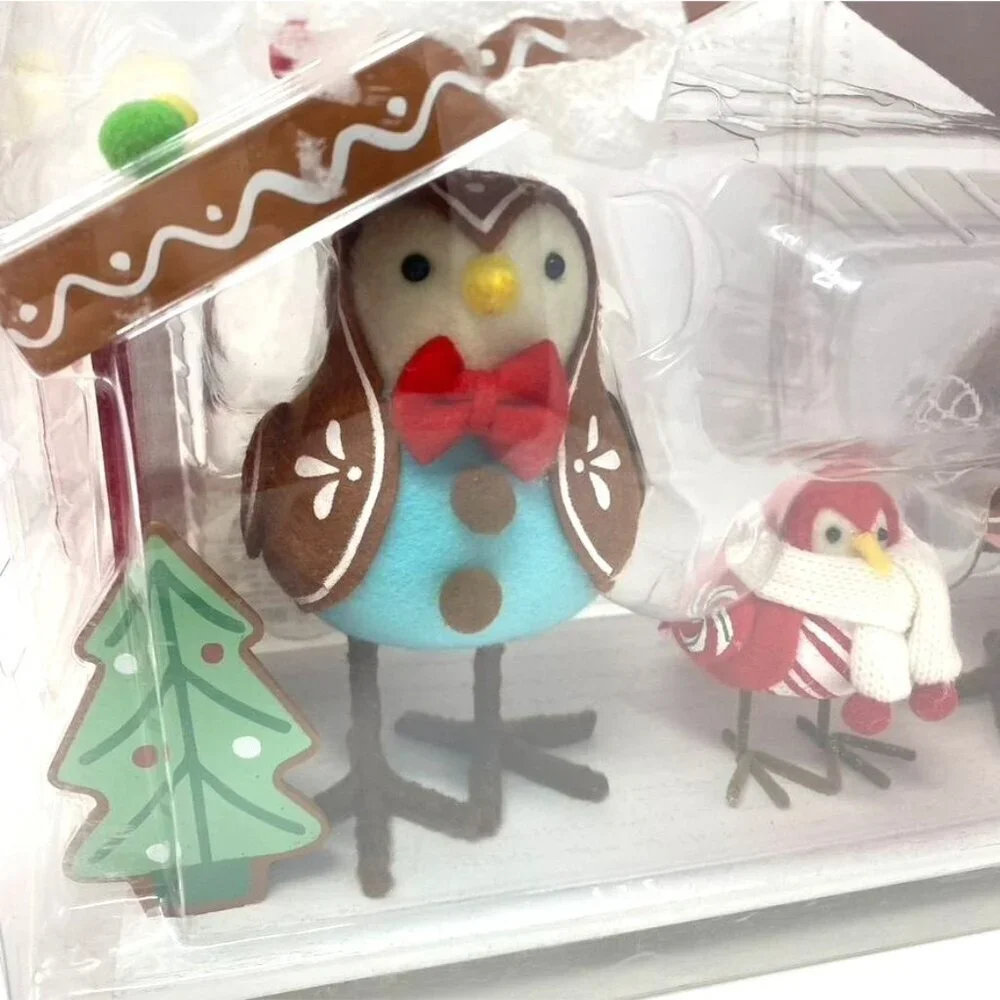 Target Wondershop Featherly Friends Gingerbread House Family Trio Holiday Decor